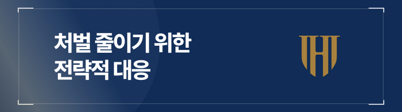 처벌 줄이기 위한 전략적 대응